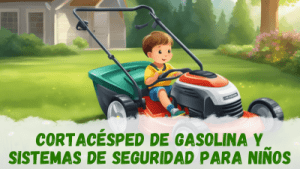 Cortacésped de gasolina y seguridad para niños