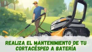 Realiza el mantenimiento de tu cortacésped a batería