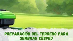 Preparación del terreno para sembrar el césped