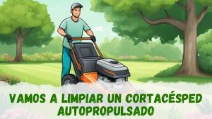 Cortacésped autopropulsado: limpieza