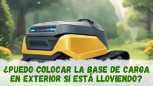 ¿Puedo colocar base de carga de robot cortacésped al exterior?