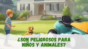 uso de robots cortacésped con niños y animales