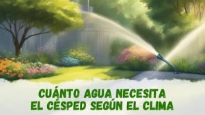 Cantidad adecuada de agua que necesita el césped en función de las condiciones climáticas locales